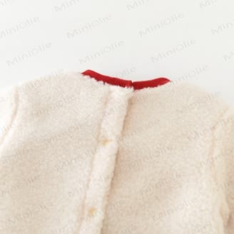 Baby Christmas Stocking Sherpa Romper - image 4