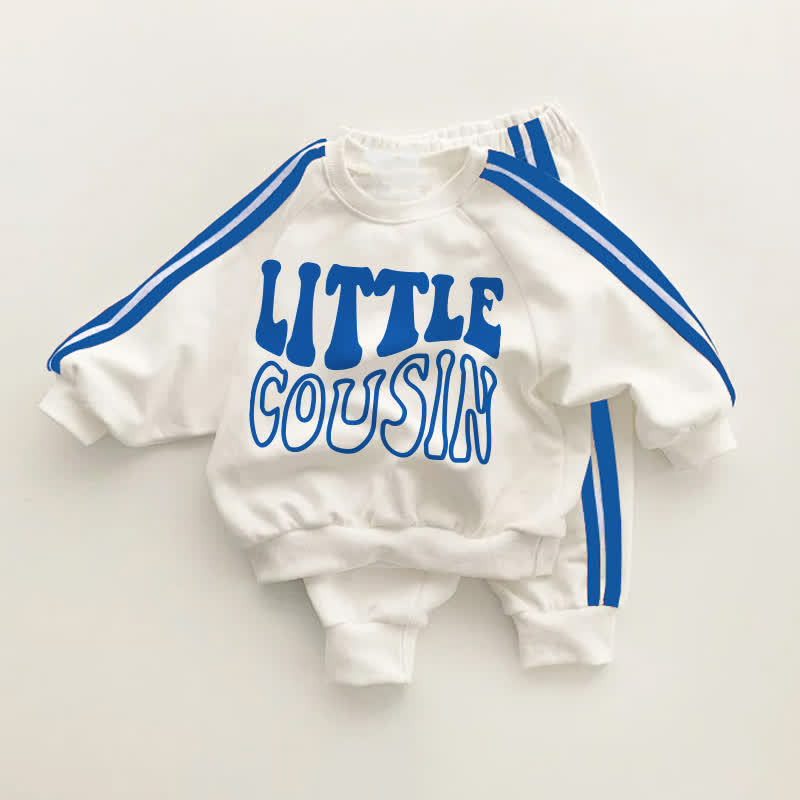 LITTLE COUSIN Baby Blue Striped 2-piece Set - White&Blue - 3-5T - image 1