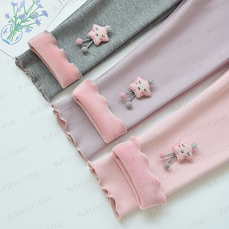 Toddler Star Ribbed Fleece Lined Leggings - image 8