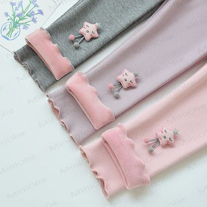 Toddler Star Ribbed Fleece Lined Leggings - image 8