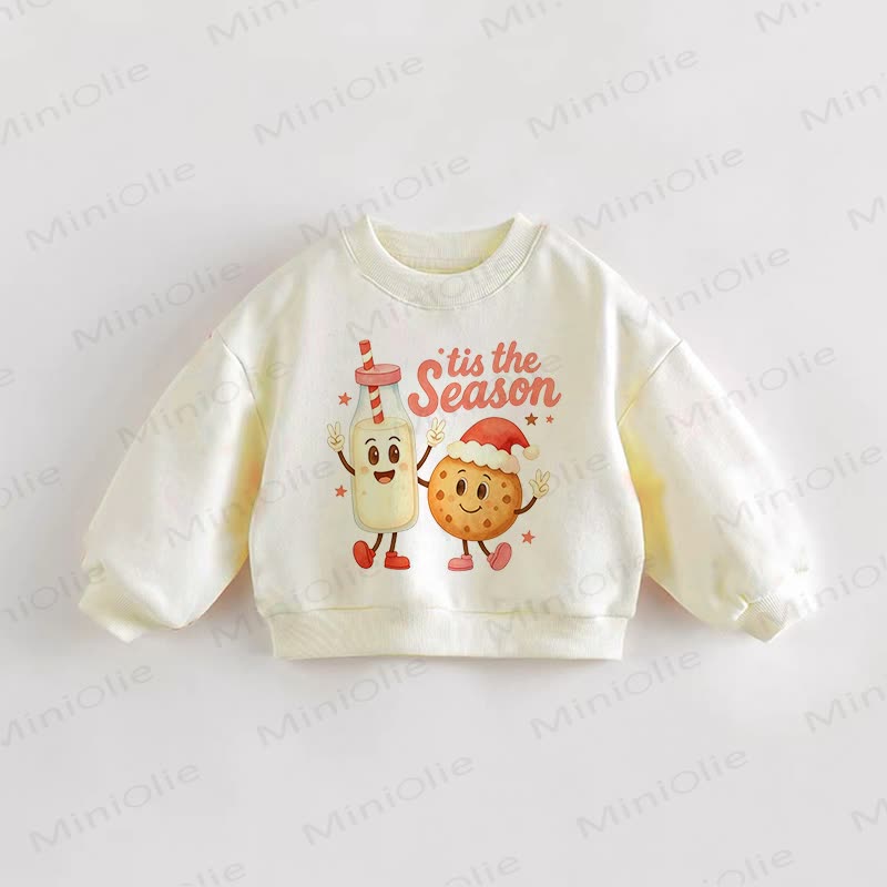 THE SEASON Baby Toddler Milk Cookie Cream Sweatshirt - Cream - 3-5T - image 1