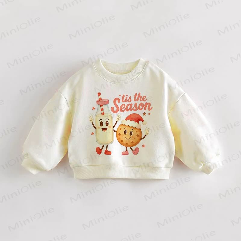 THE SEASON Baby Toddler Milk Cookie Cream Sweatshirt - Cream - 3-5T - image 1