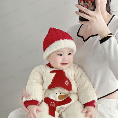 Baby Snowman Quilted Romper - image 3