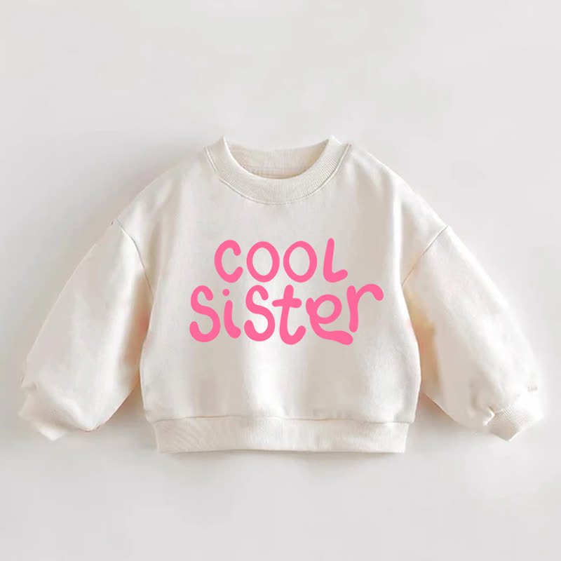 COOL SISTER Baby Toddler Cream Sweatshirt - Cream - 3-5T - image 1
