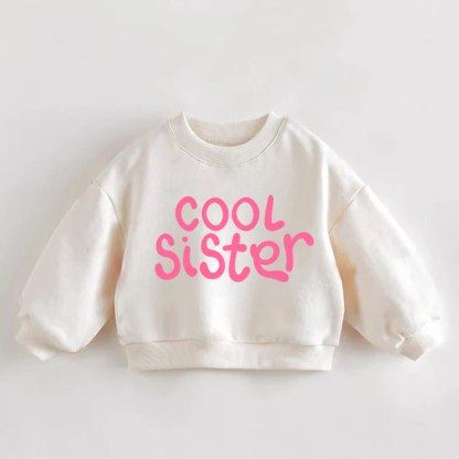 COOL SISTER Baby Toddler Cream Sweatshirt - Cream - 3-5T - image 1