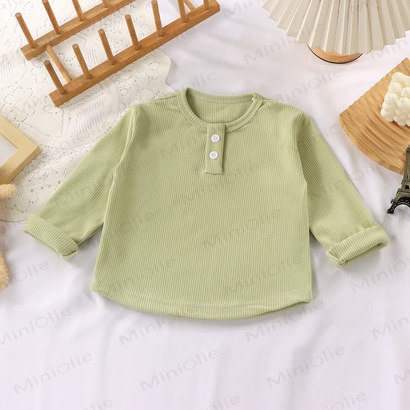 Toddler Multiple Color Options Casual Mock Neck Long Sleeve Tee - Aqua - 10-11T - image 7