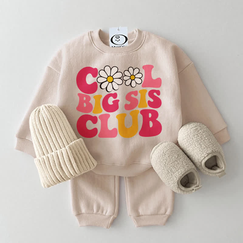COOL BIG SIS CLUB Baby Sweatshirt 2-piece Set - Beige - 2-3T - image 2