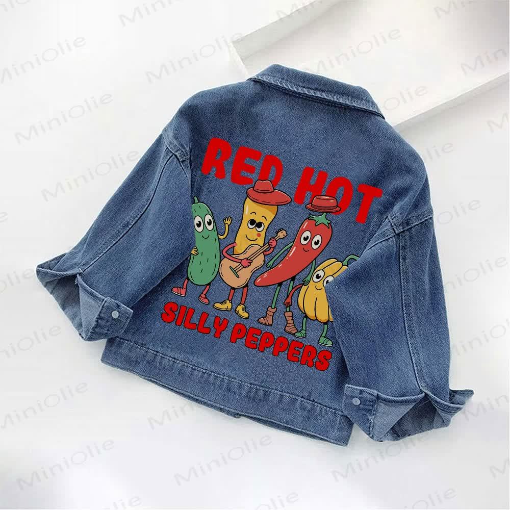 RED HOT SILLY PEPPERS Toddler Kid Denim Jacket - image 2