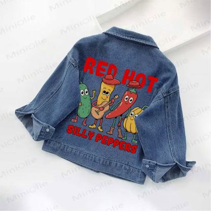 RED HOT SILLY PEPPERS Toddler Kid Denim Jacket - image 2