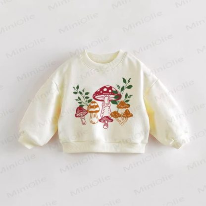 Baby Toddler Mushroom Cream Sweatshirt - Cream - 3-5T - image 1