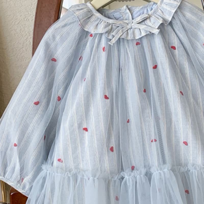 Toddler Girl Heart Embroidered Tulle Dress - image 4