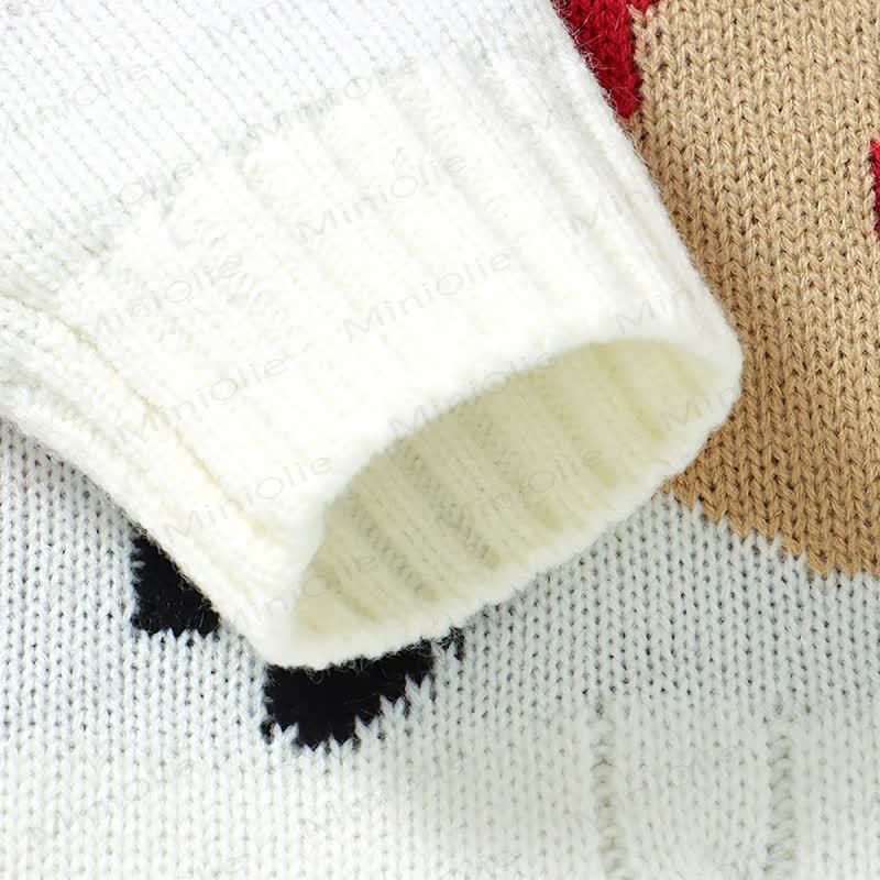Baby Reindeer Jacquard Knit Christmas Romper - image 5