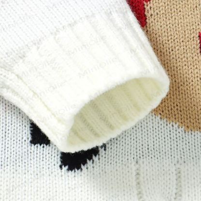 Baby Reindeer Jacquard Knit Christmas Romper - image 5