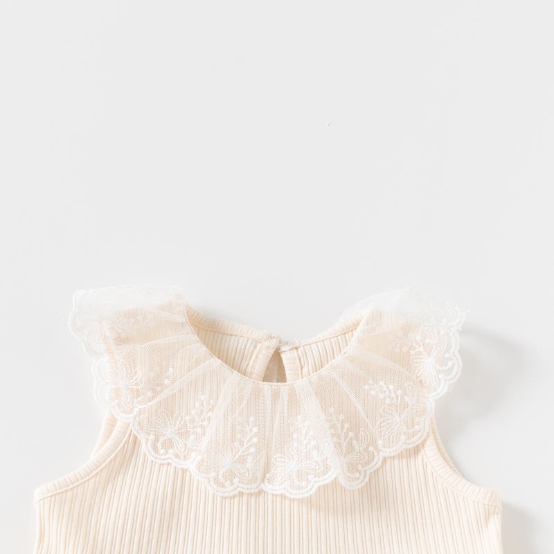 Baby Girl Lace Collar Bow Tulle Dress - image 4