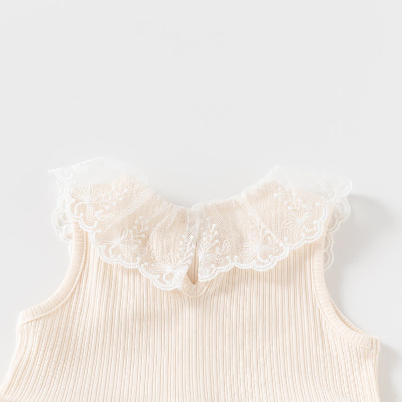 Baby Girl Lace Collar Bow Tulle Dress - image 6