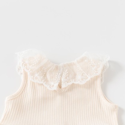 Baby Girl Lace Collar Bow Tulle Dress - image 6