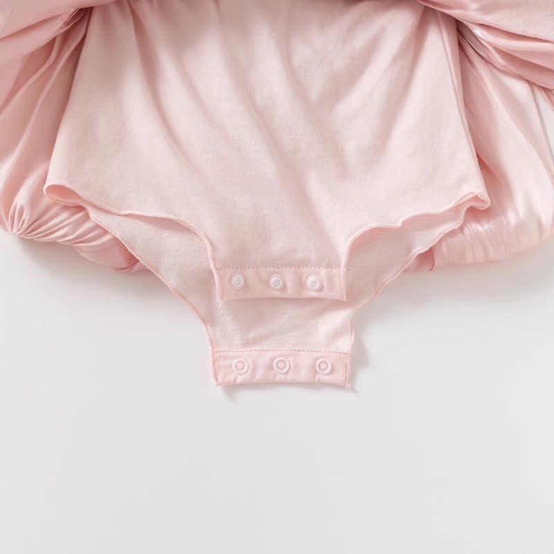 Baby Girls Bow Satin Long Sleeve Dress - image 7
