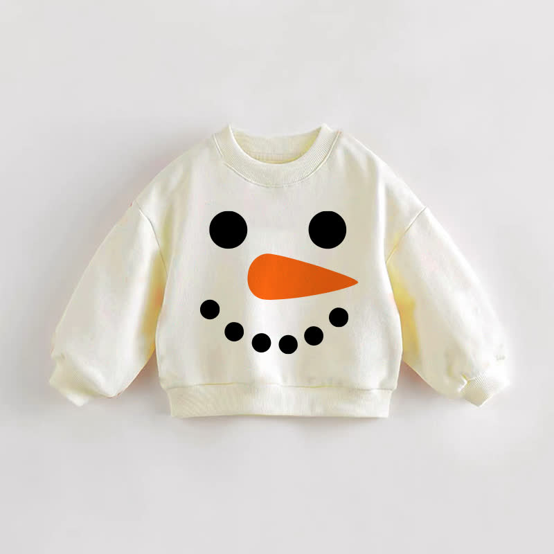 Baby Toddler Snowman Print Cream Sweatshirt - Cream - 3-5T - image 1