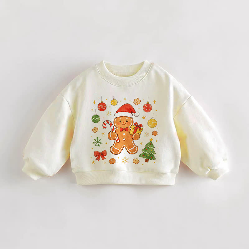Baby Toddler Cookie Print Cream Sweatshirt - Cream - 3-5T - image 1