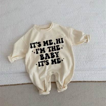 IT'S ME, HI I'M THE BABY IT'S ME Baby Toddler Beige Romper - Beige - 2-3T - image 1