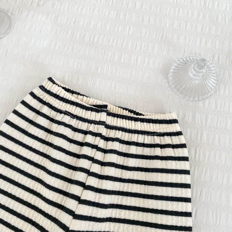 Toddler Baby Girl Striped Knit Cardigan and Pants 2-piece Set - image 7