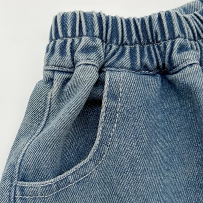 Baby Toddler Blue Vertical Stripes Denim Pants - image 4