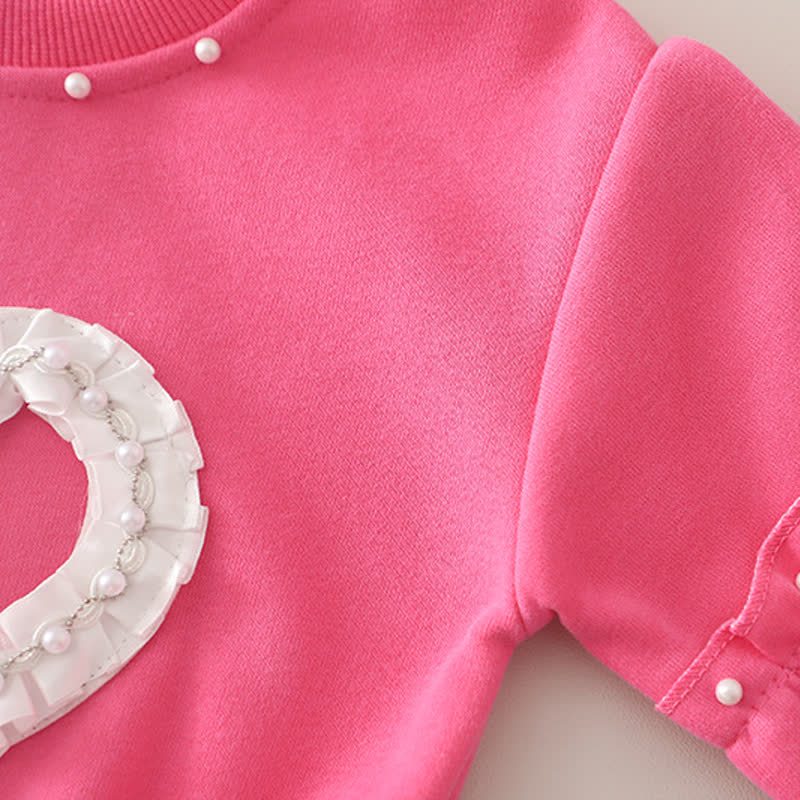 Toddler Baby Girl Lace Heart Sweatshirt and Denim Pants 2-piece Set - image 7