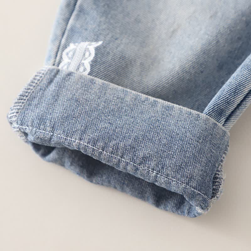 Toddler Baby Girl Lace Heart Sweatshirt and Denim Pants 2-piece Set - image 13