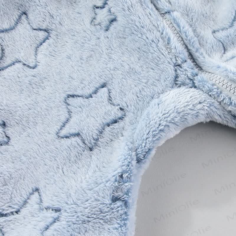 Baby Fleece Hooded Bear Ear Footed Romper - image 13