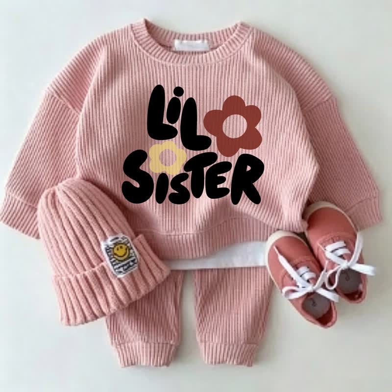 LIL SISTER Baby Flower Print Pink 2-Piece Set - Pink - 2-3T - image 1
