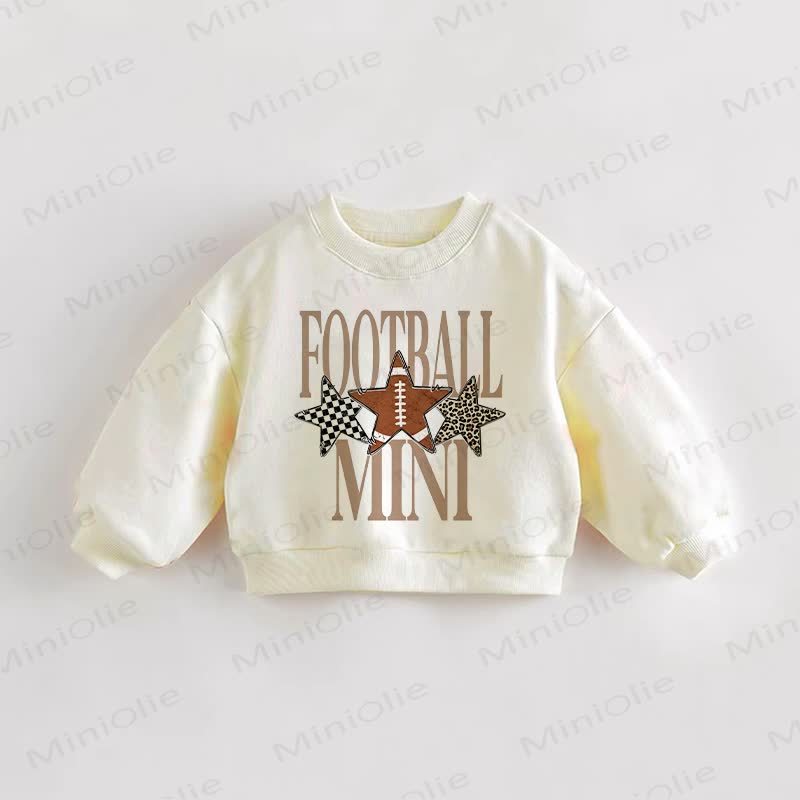 FOOTBALL MINI Baby Toddler Rugby Stars Cream Sweatshirt - Cream - 3-5T - image 1