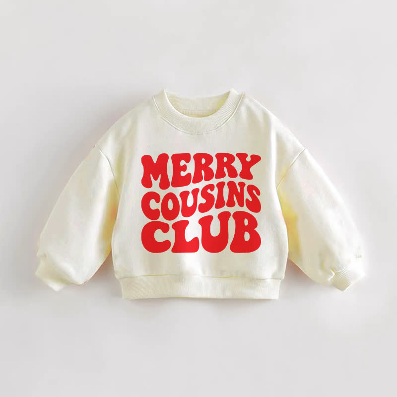 MERRY COUSINS CLUB Baby Toddler Cream Sweatshirt - Red - 3-5T - image 1