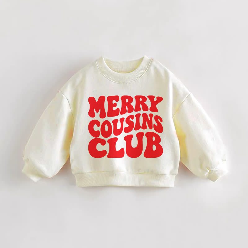 MERRY COUSINS CLUB Baby Toddler Cream Sweatshirt - Red - 3-5T - image 1