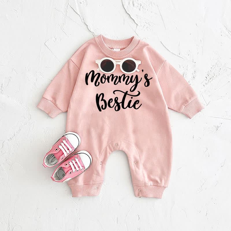 MOMMY'S BESTIE Baby Pink Romper - Pink - 2-3T - image 1