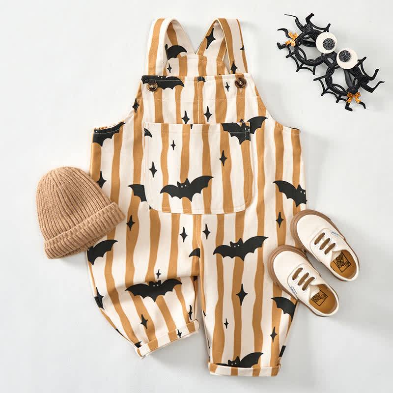 Baby Toddler Bat Striped Overalls - image 2