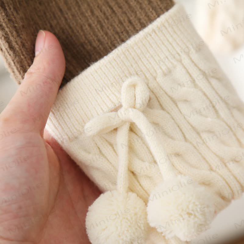 Toddler Girl Ribbed with Fluffy Balls Leggings - image 7