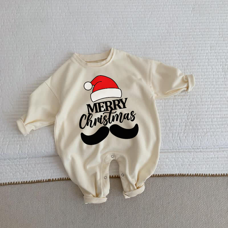 MERRY CHRISTMAS Baby Toddler Beige Romper - Beige - 2-3T - image 1