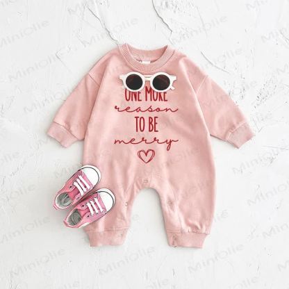  ONE MORE REAON TO BE MERRY Baby Pink Romper - Pink - 2-3T - image 1