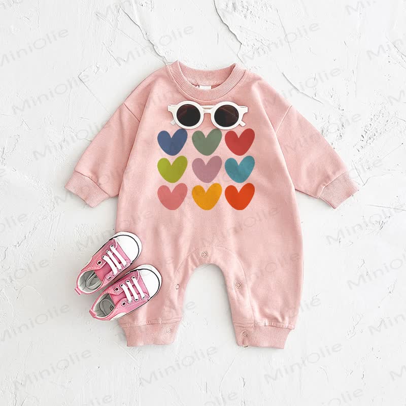  Baby Heart Pink Romper - Pink - 2-3T - image 1