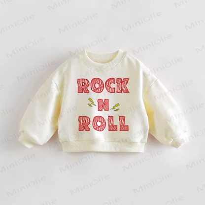 ROCK N ROLL Baby Toddler Cream Sweatshirt - Cream - 3-5T - image 1