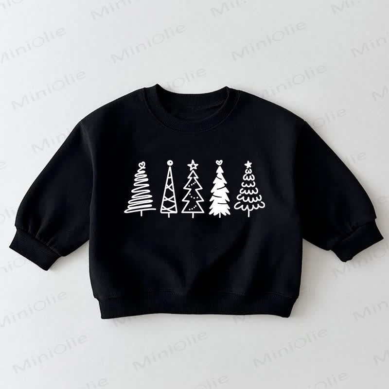 Baby Toddler Christmas Tree Black Sweatshirt - Black - 3-5T - image 1