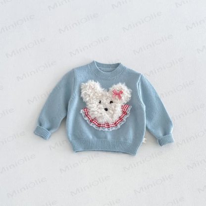 Baby Toddler Girl Cartoon Dog Sweater - Blue - 6-7T - image 8