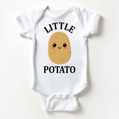 LITTLE POTATO Baby Smiling Potato White Bodysuit - White - 18-24M - image 1