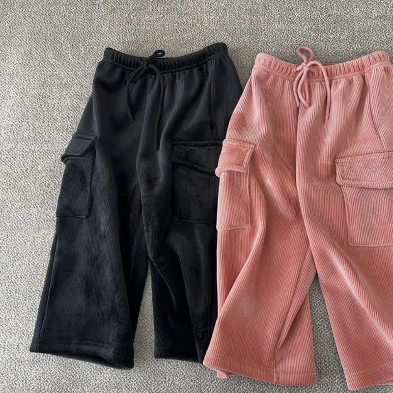 Toddelr Corduroy Half Zip Sweatshirt and Pants 2-piece Set - image 6