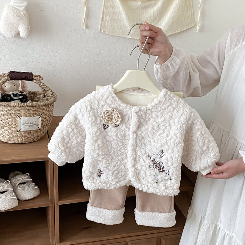 Baby Floral Fleece Jacket - image 3
