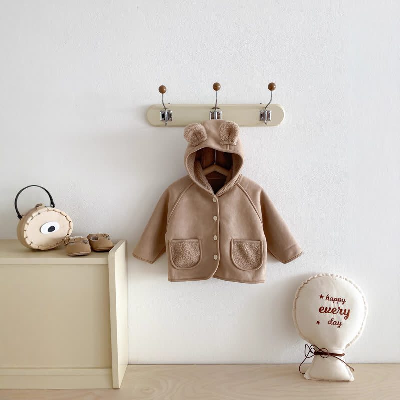 Baby Toddler Bear Ear Hooded Outerwear - image 2
