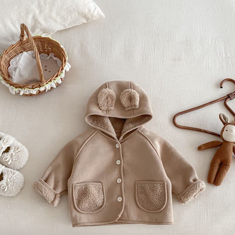 Baby Toddler Bear Ear Hooded Outerwear - image 3