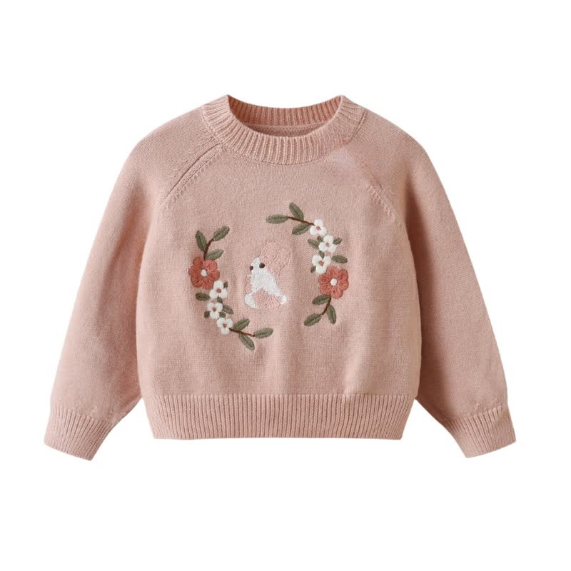 Baby Toddler Floral Bunny Sweater - image 4