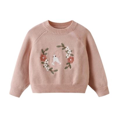 Baby Toddler Floral Bunny Sweater - image 4