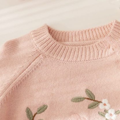 Baby Toddler Floral Bunny Sweater - image 6